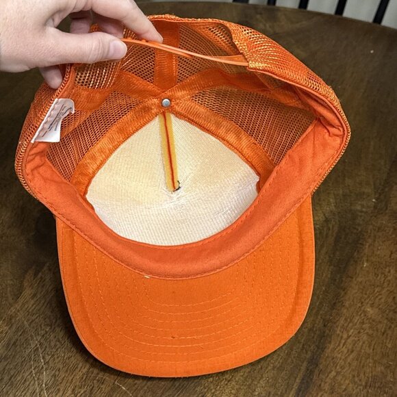 VINTAGE Trucker Hat Cap SnapBack Mesh Rope Orange Kenda General‎ Spice - Picture 7 of 10